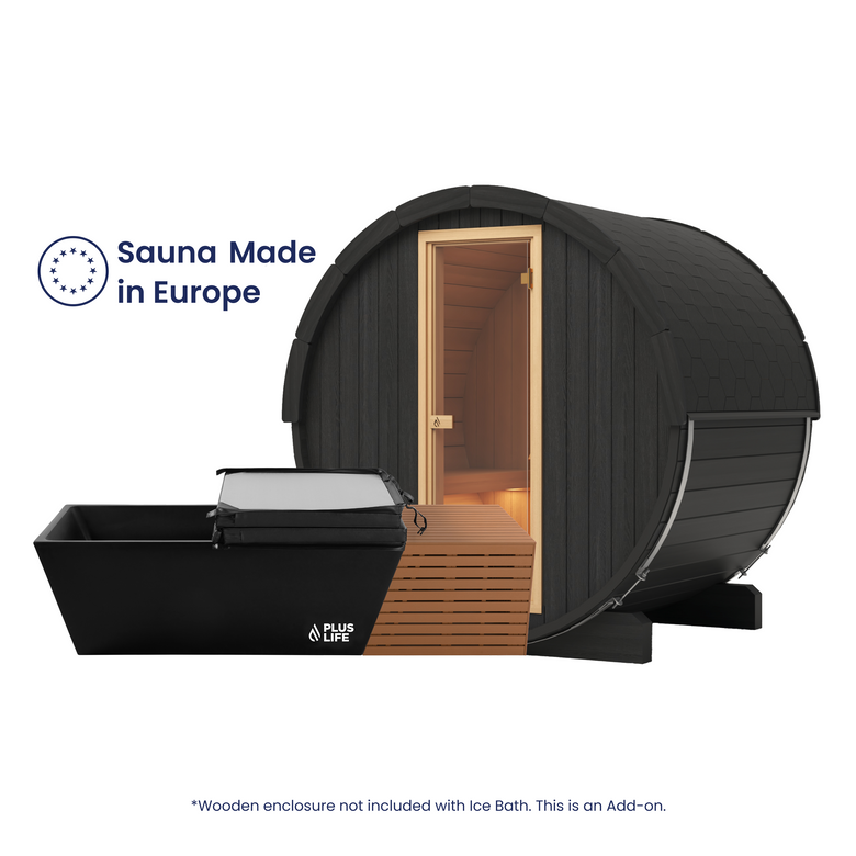 Arc Black Barrel Sauna x Ice Bath